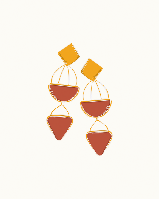 Geo Drop Earrings