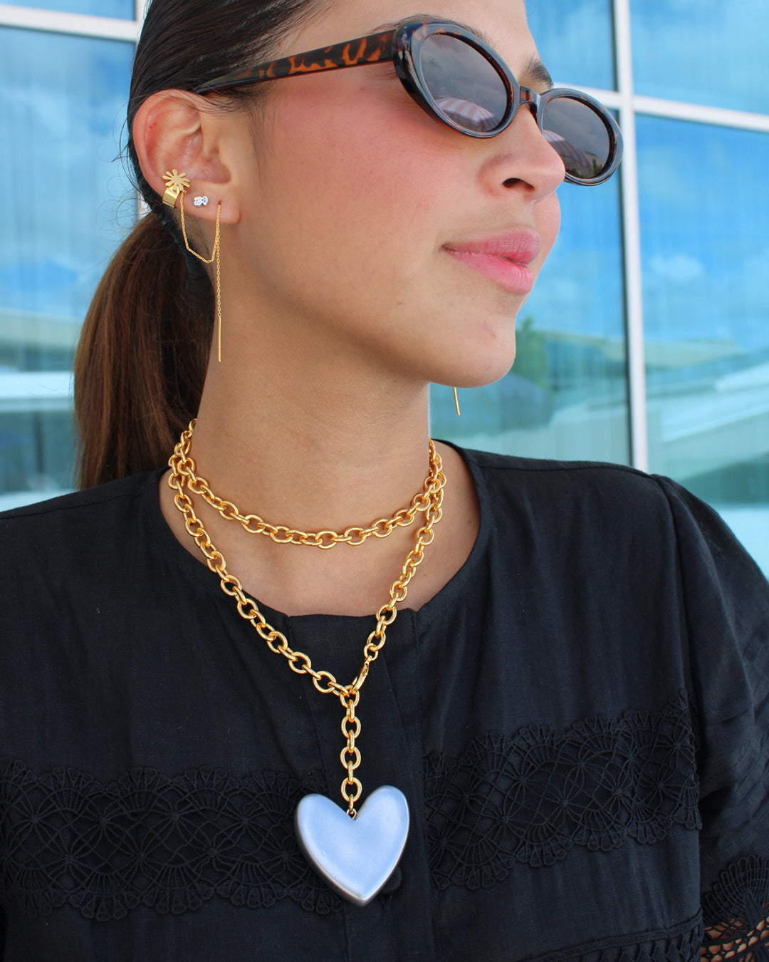 Golden Heartbeat Necklace